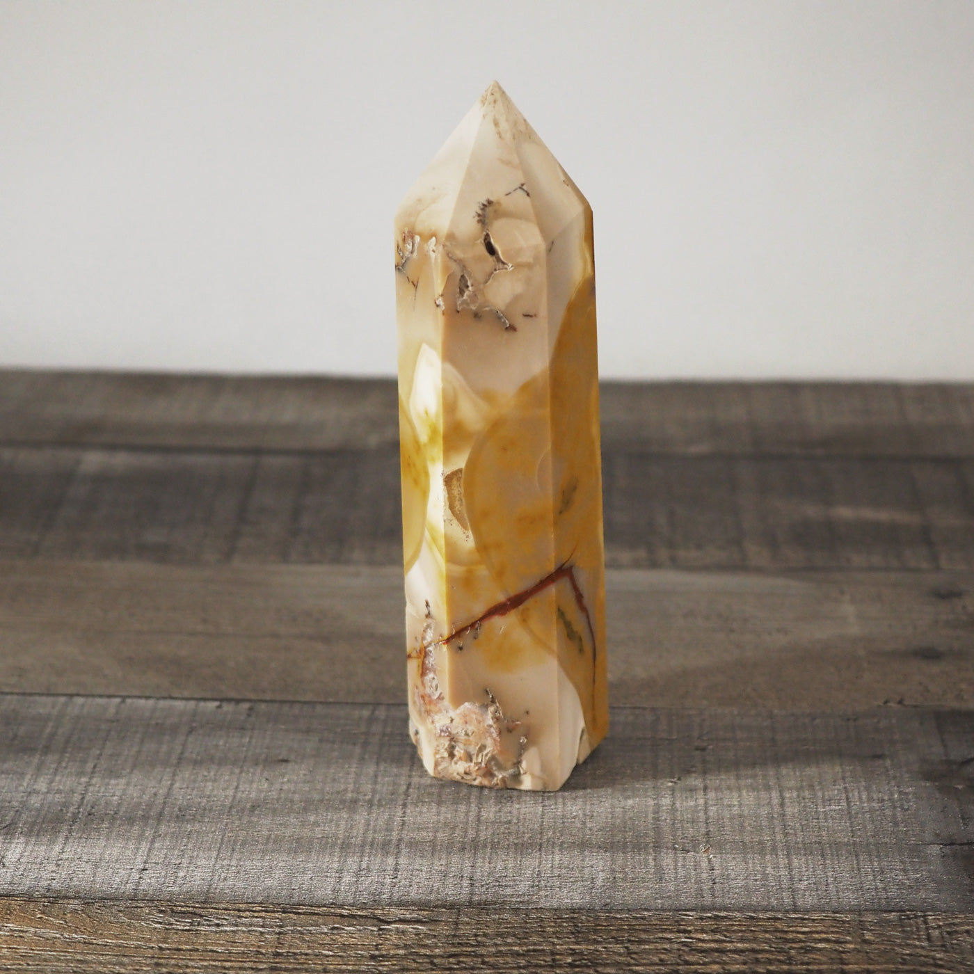 Golden Mookaite tower standing 6.8" tall