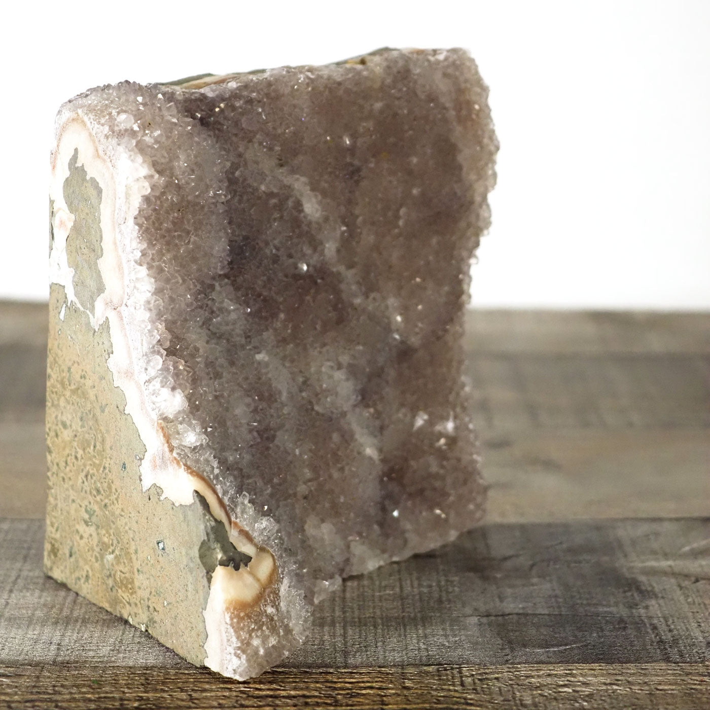 5" Red Nebula Amethyst Cluster with Partial "Stalactite Flower"