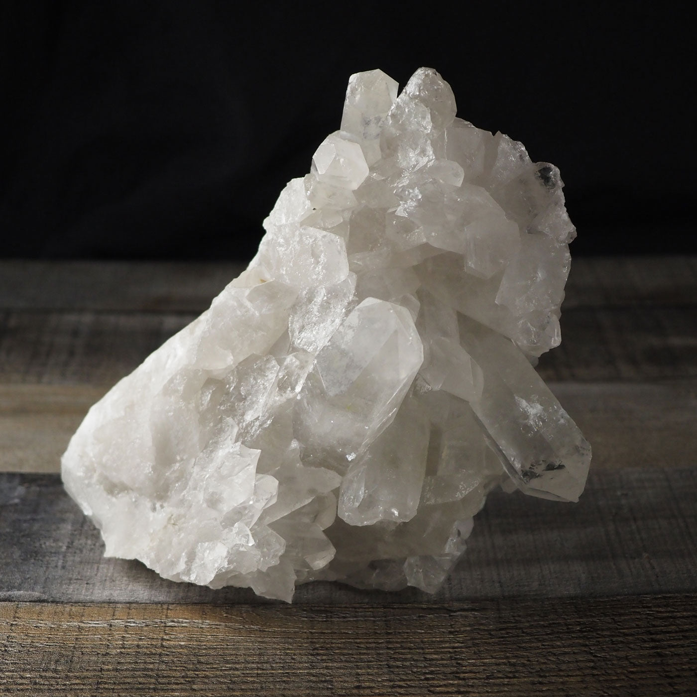 Extra large, stunning Brazilian quartz cluster that is 7.5" wide and 7.5" tall, weighing just over 5 lb.