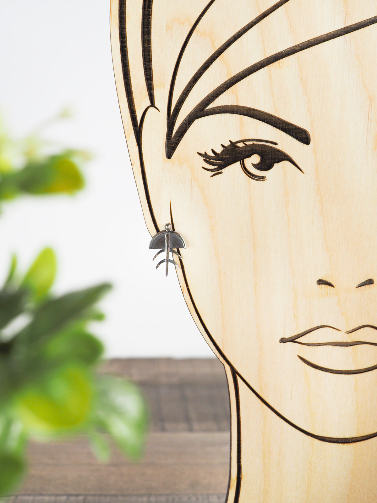 Silver "Trilobite" Post Earrings