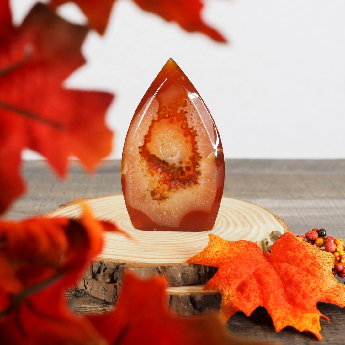 Carnelian Flame Carving