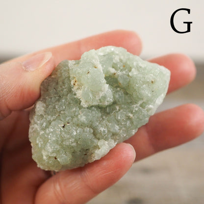 Prehnite Clusters G-J - Choose your own