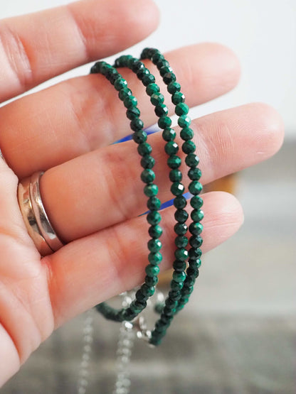 Faceted Malachite Bracelet