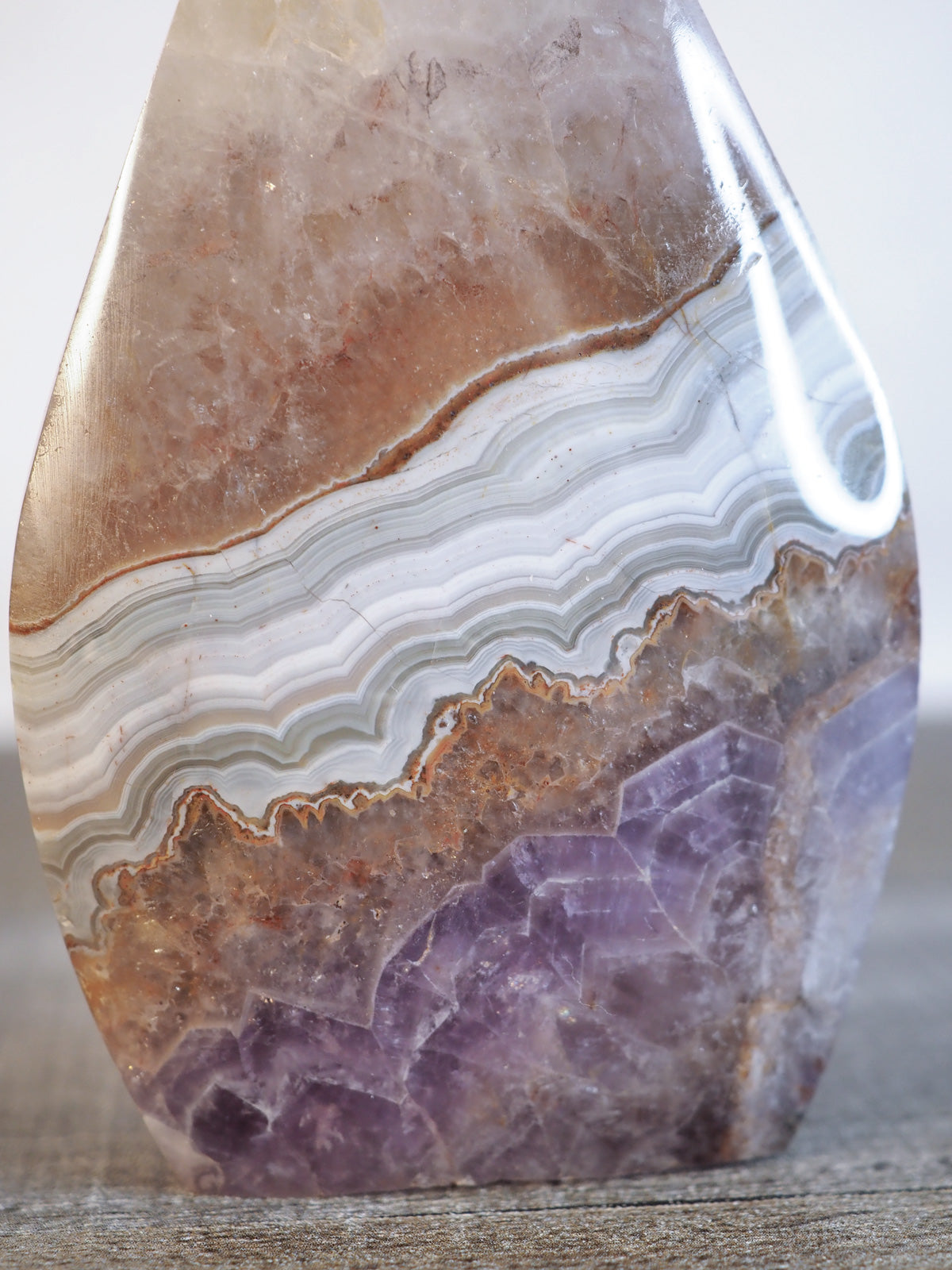 Amethyst and Banded Agate Flame C