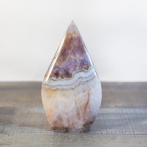 Amethyst and Banded Agate Flame H