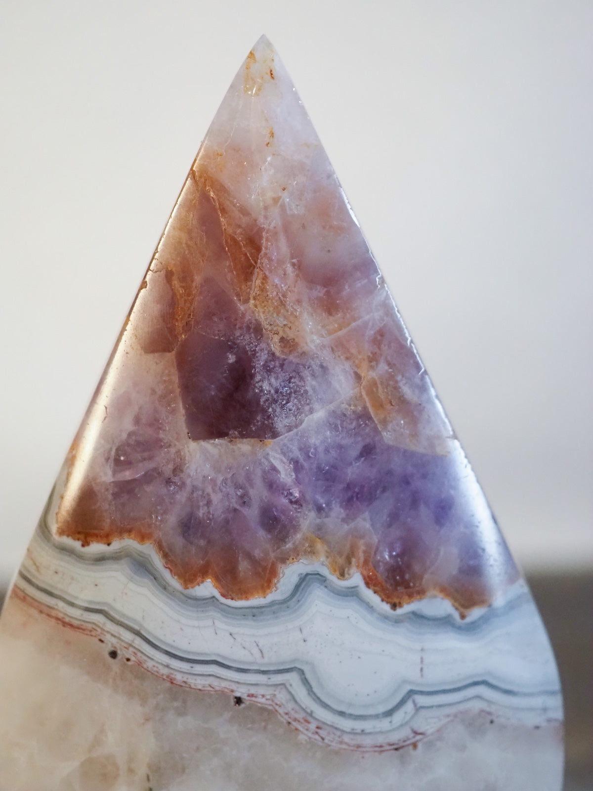 Amethyst and Banded Agate Flame H