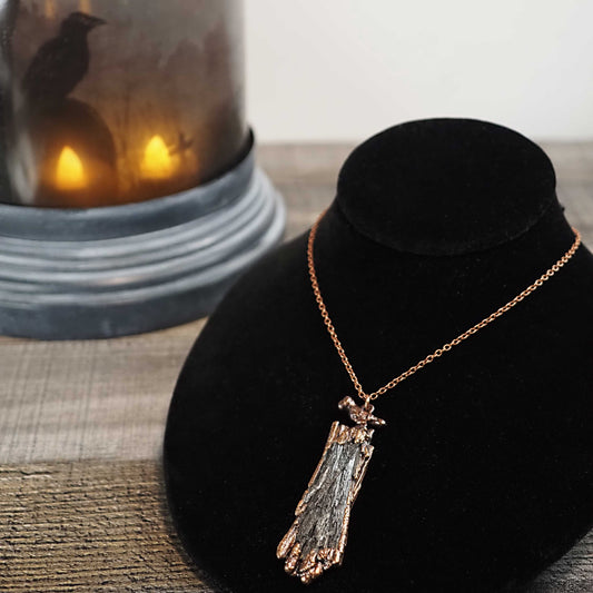 Black Kyanite Raven Necklace