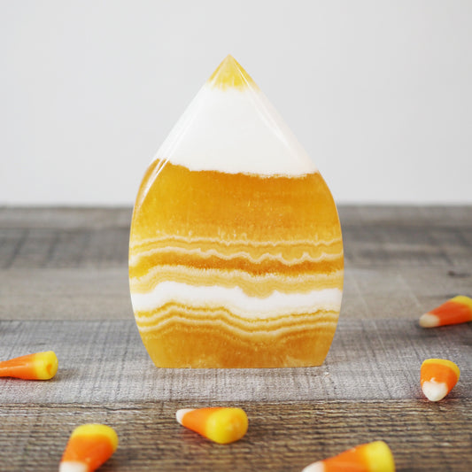 Candy Corn Calcite Flame A