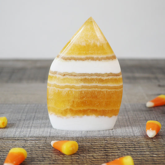 Candy Corn Calcite Flame D