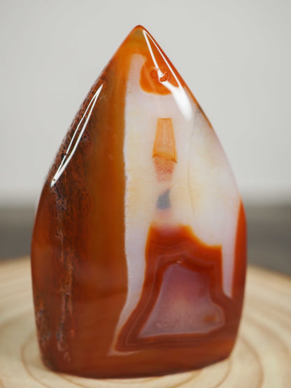 Carnelian Flame with Sparkly Quartz AA8