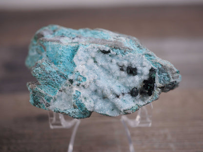 Druzy Chrysocolla Specimen with Malachite Crystals B