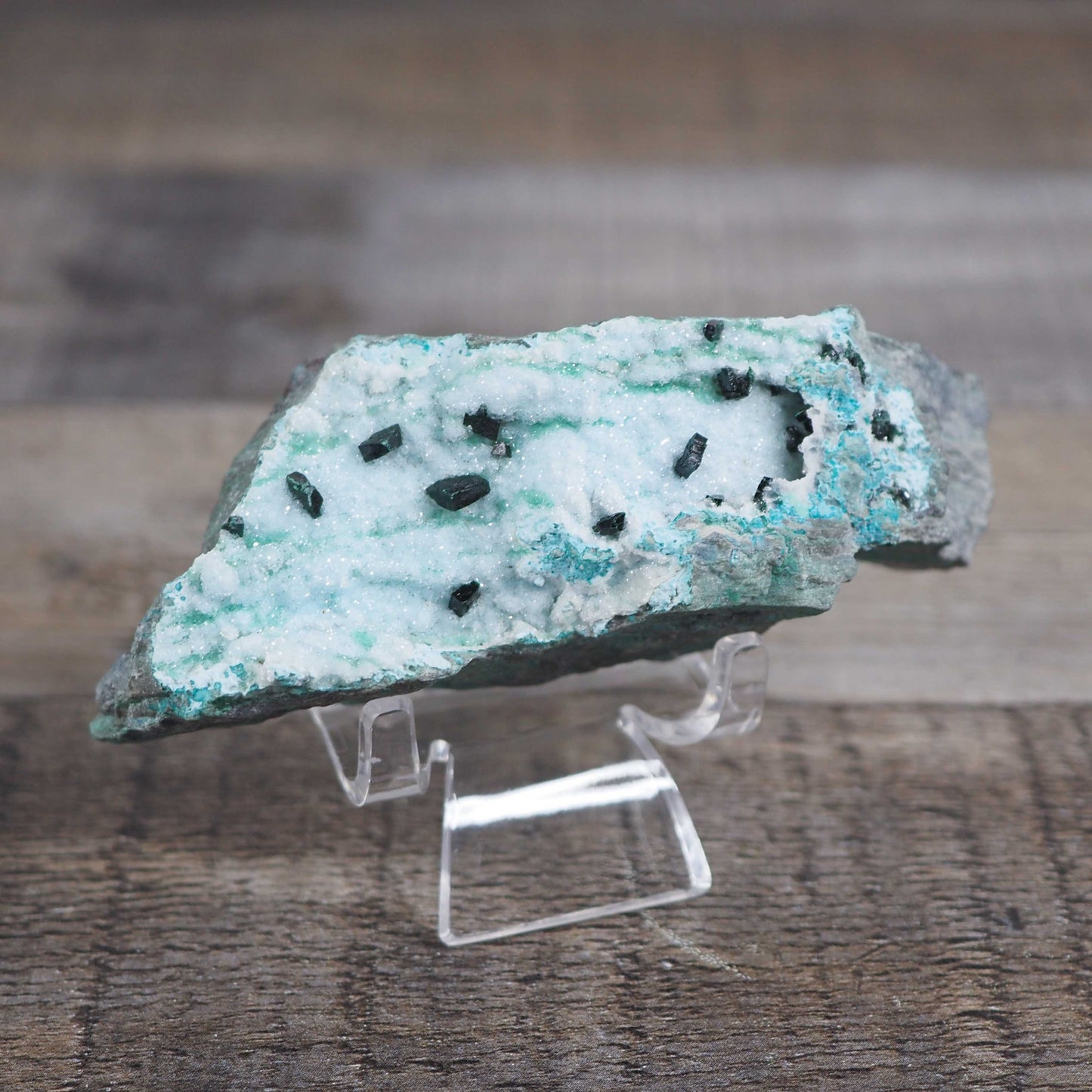 Druzy Chrysocolla Specimen with Malachite Crystals C