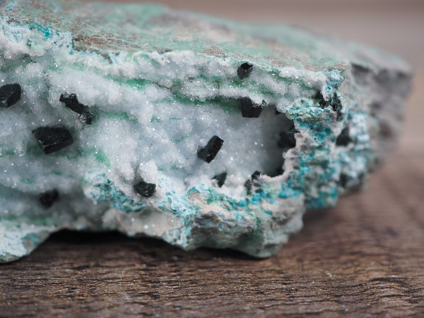 Druzy Chrysocolla Specimen with Malachite Crystals C