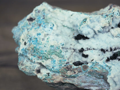 Druzy Chrysocolla Specimen with Malachite Crystals D