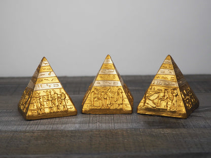 Golden Gypsum Pyramids from Egypt