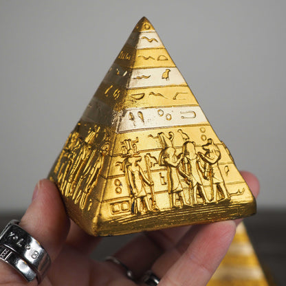 Golden Gypsum Pyramids from Egypt