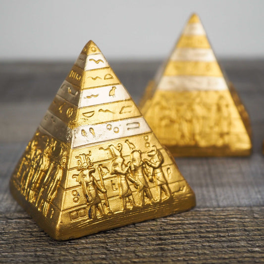 Golden Gypsum Pyramids from Egypt