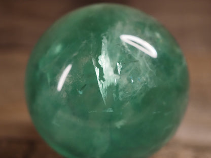 Bright Turquoise Green Fluorite Sphere A