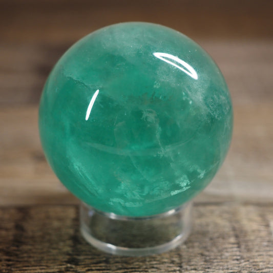 Bright Turquoise Green Fluorite Sphere B