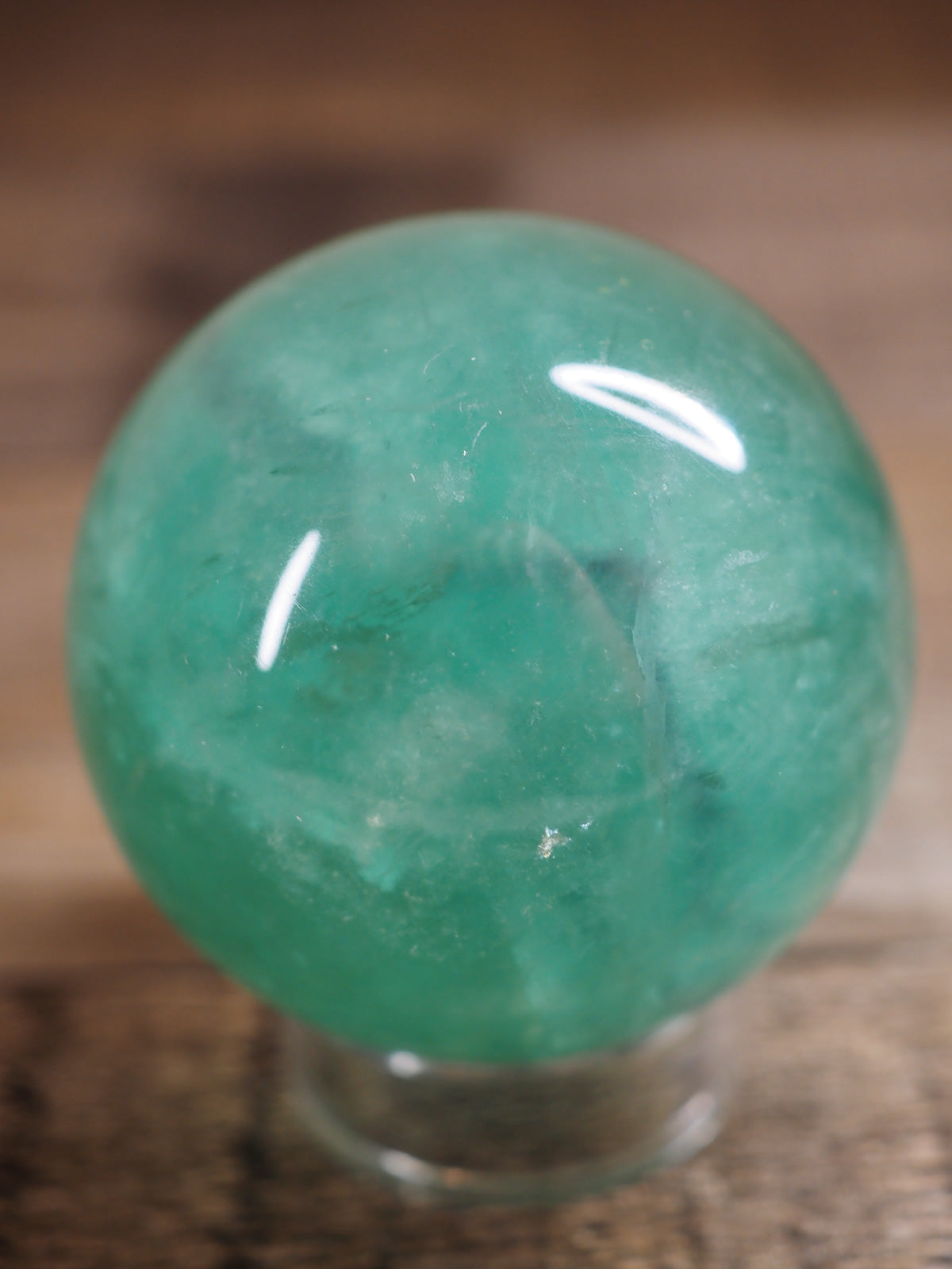 Bright Turquoise Green Fluorite Sphere B