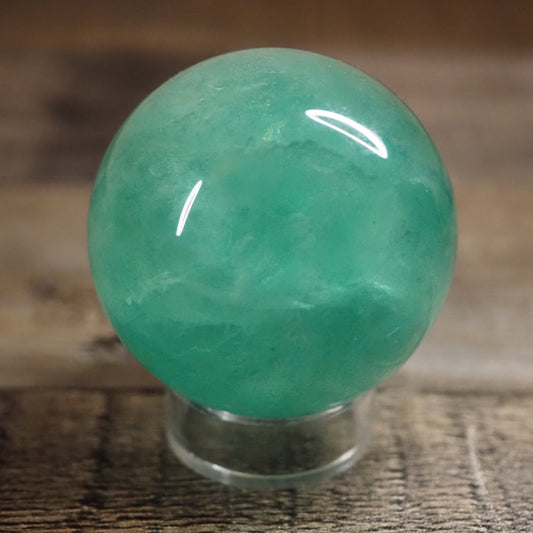 Bright Turquoise Green Fluorite Sphere C
