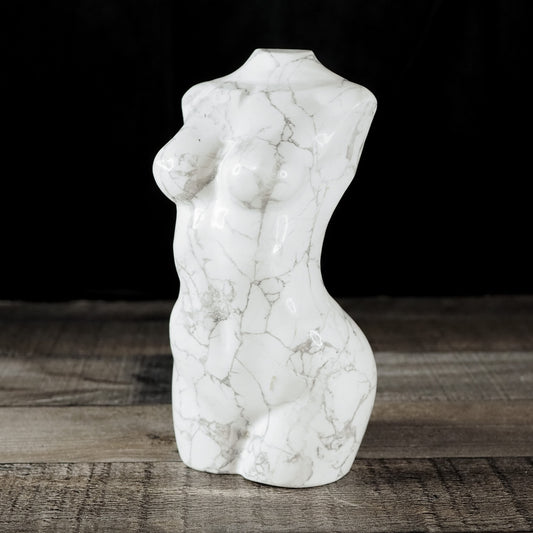 Venus - Large, Hand-carved Howlite Goddess Body