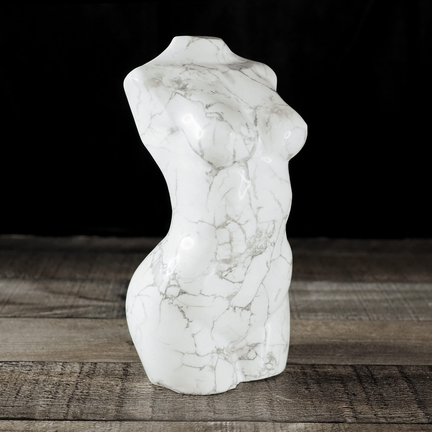 Venus - Large, Hand-carved Howlite Goddess Body