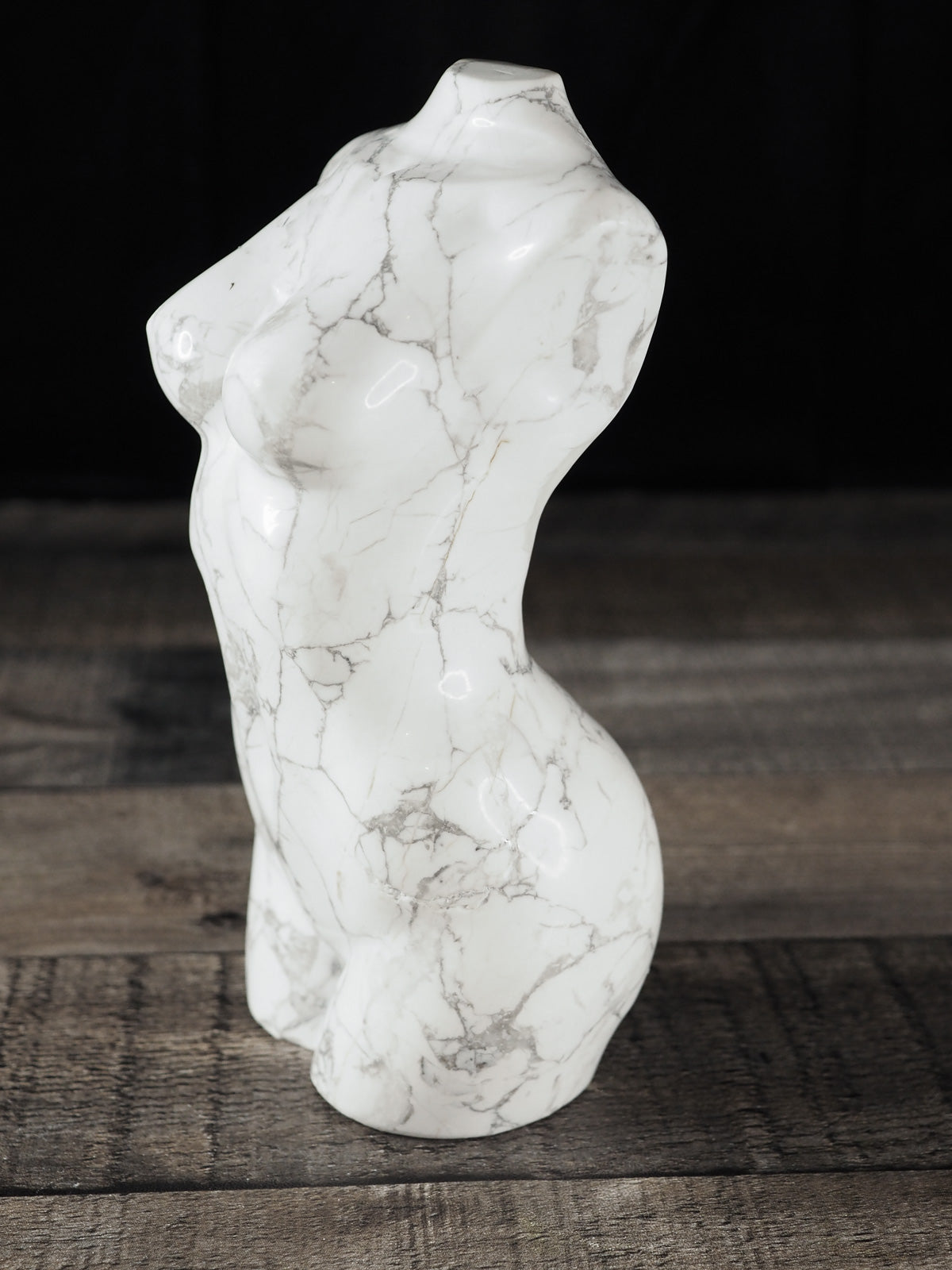 Venus - Large, Hand-carved Howlite Goddess Body