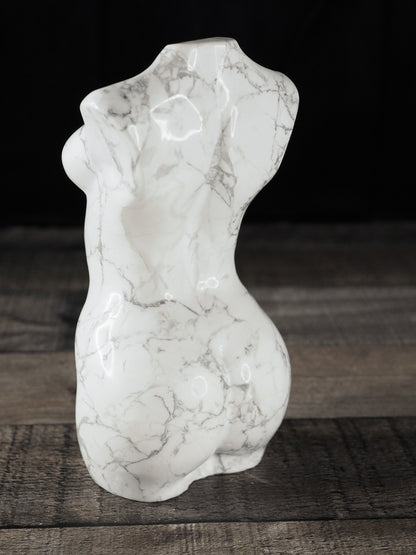 Venus - Large, Hand-carved Howlite Goddess Body