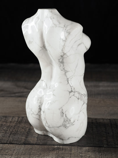 Venus - Large, Hand-carved Howlite Goddess Body