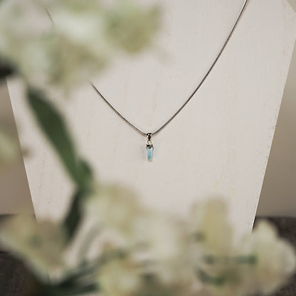 Dainty Silver Larimar Pendants