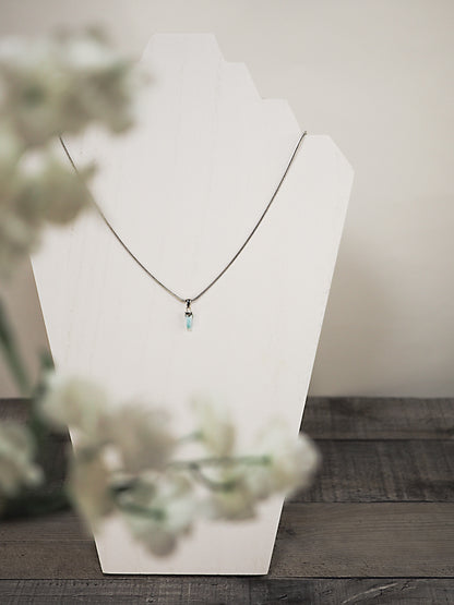 Dainty Silver Larimar Pendants