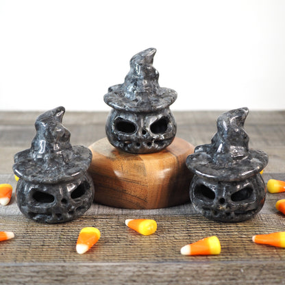 Larvikite Jack-o-Lantern Carvings