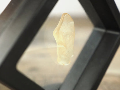Libyan Desert Glass Specimen B in Floating Frame