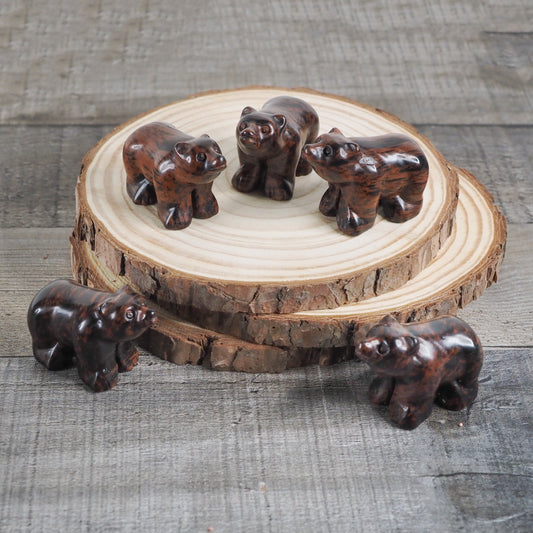Mahogany Obsidian Mini Bear Carvings (Copy)