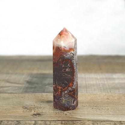 Mexican "Crazy Lace" Agate Mini Tower B
