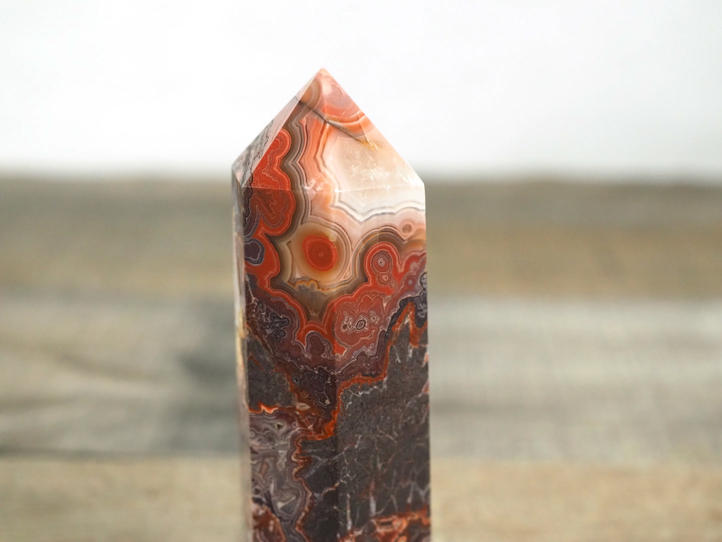 Mexican "Crazy Lace" Agate Mini Tower B
