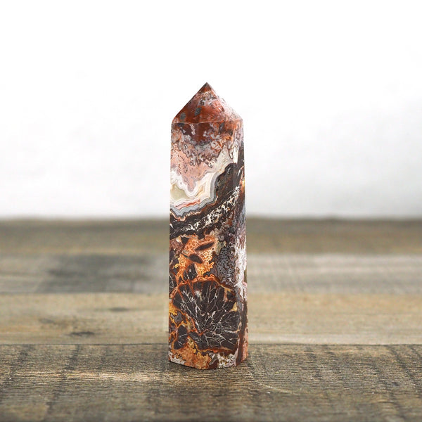 Mexican "Crazy Lace" Agate Mini Tower E