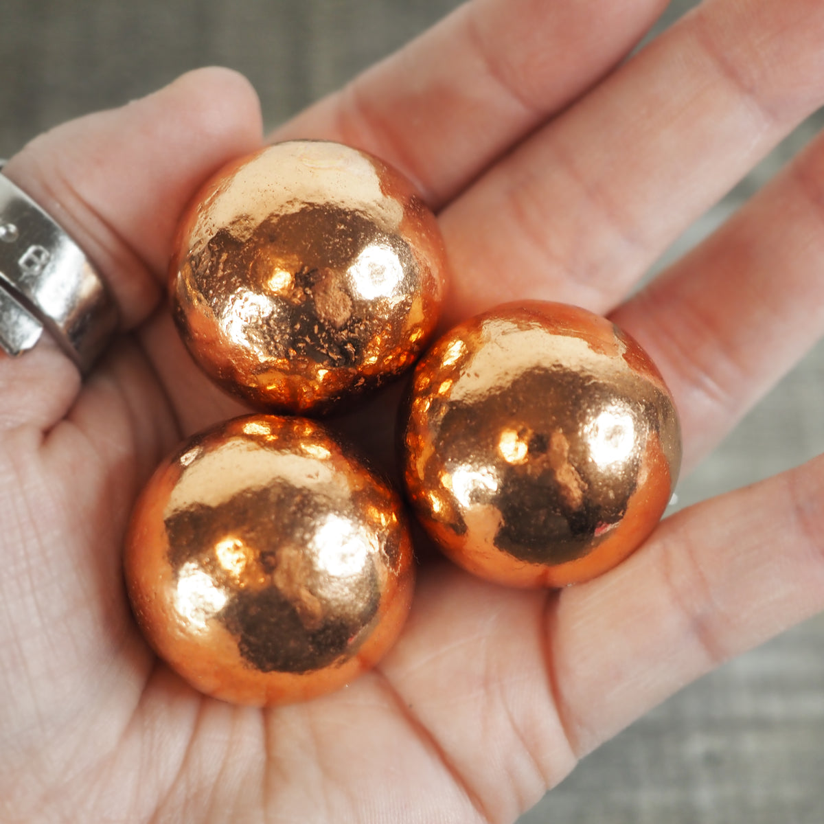 Native Copper Sphere Michigan Native Copper Hammered Spheres – The Triceratory
