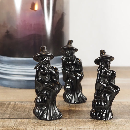 Obsidian Witch Carvings