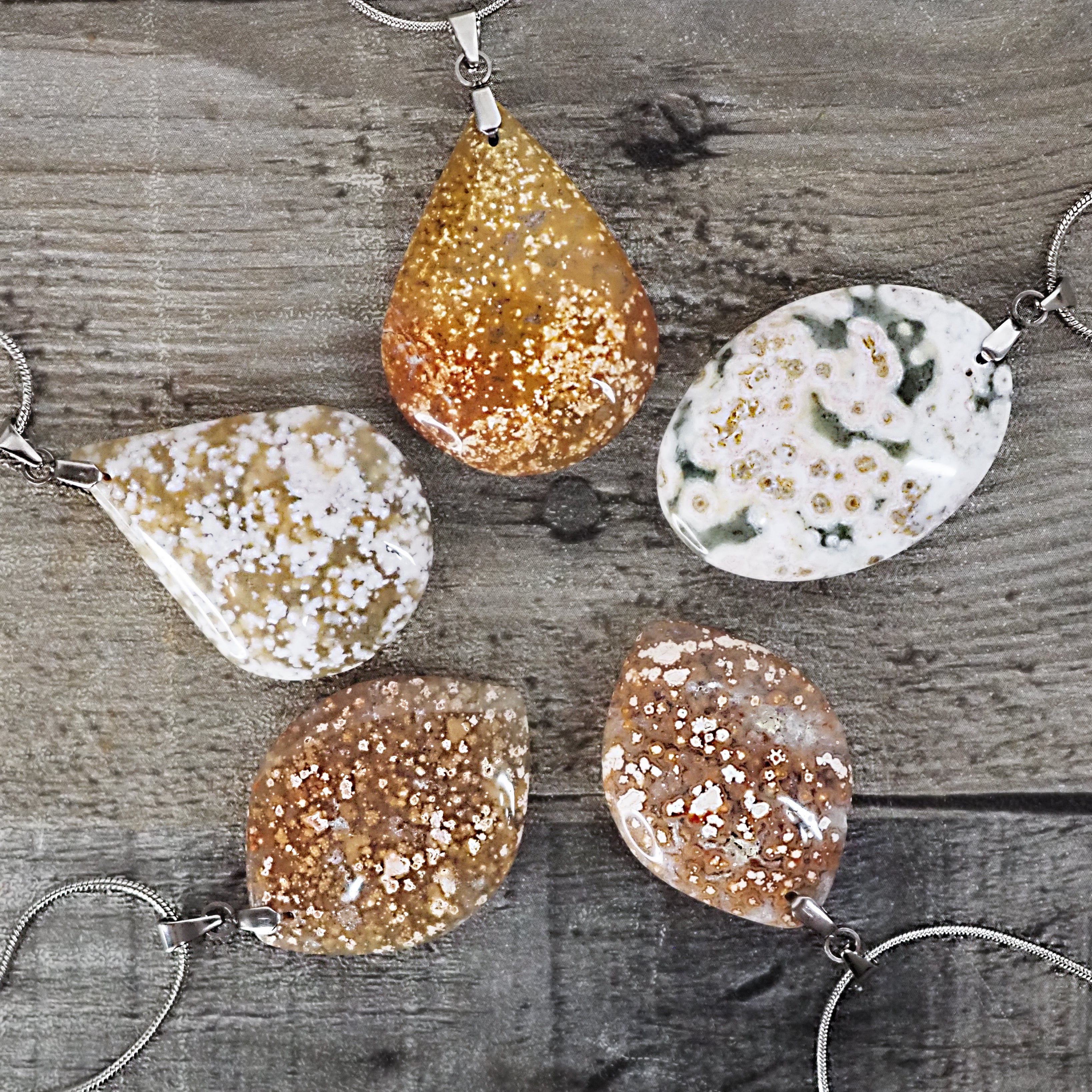 Ocean Jasper Pendants F-J
