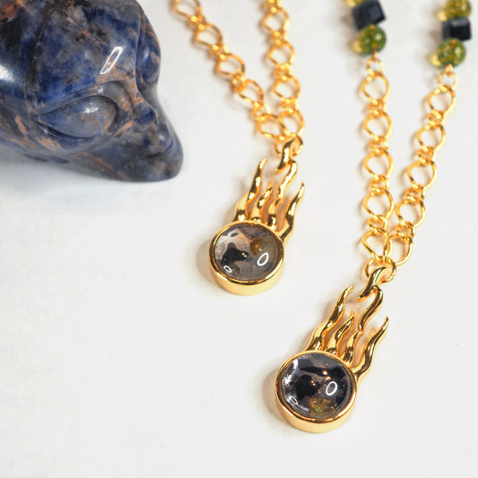 Shooting Star Sericho Pallasite Meteorite Necklace