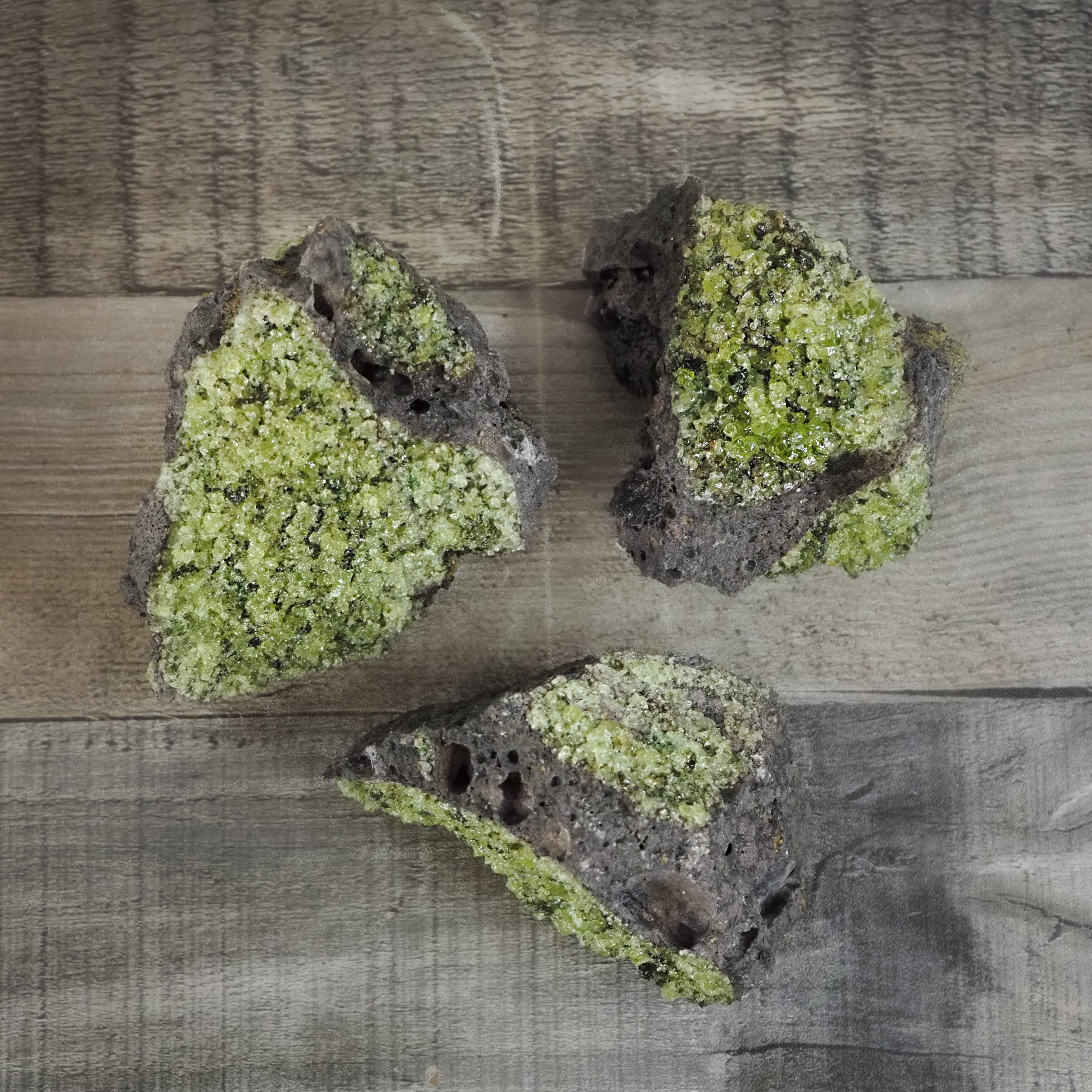 Peridot on Basalt Matrix from the San Carlos Apache Reservation, Arizona