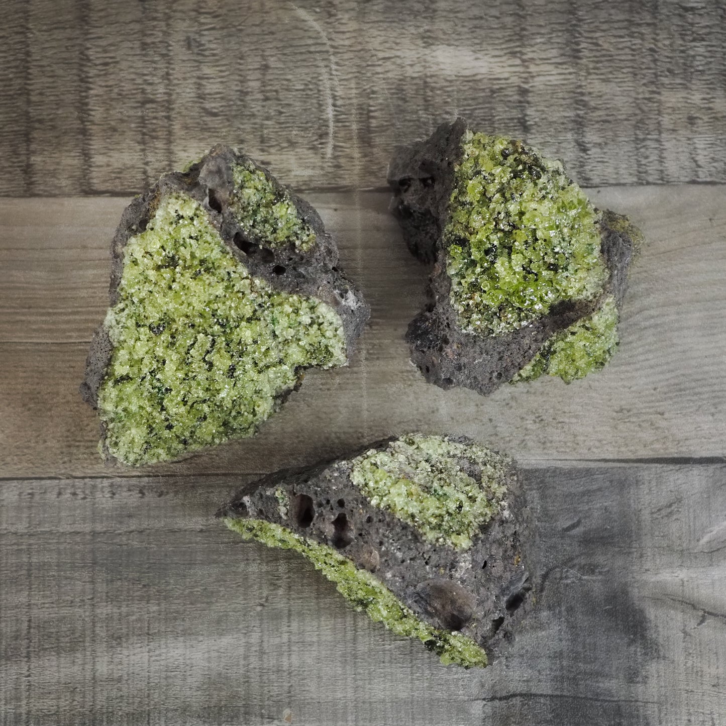 Peridot on Basalt Matrix from the San Carlos Apache Reservation, Arizona