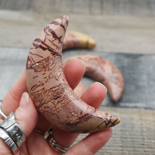 Sahara Desert Picture Jasper Moon Carvings