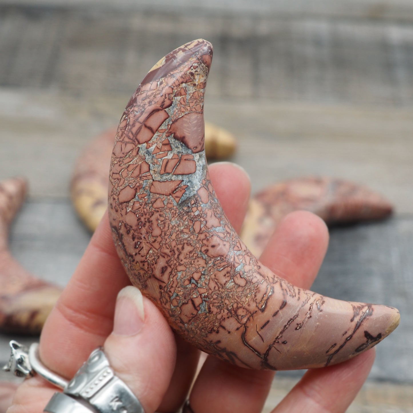Sahara Desert Picture Jasper Moon Carvings