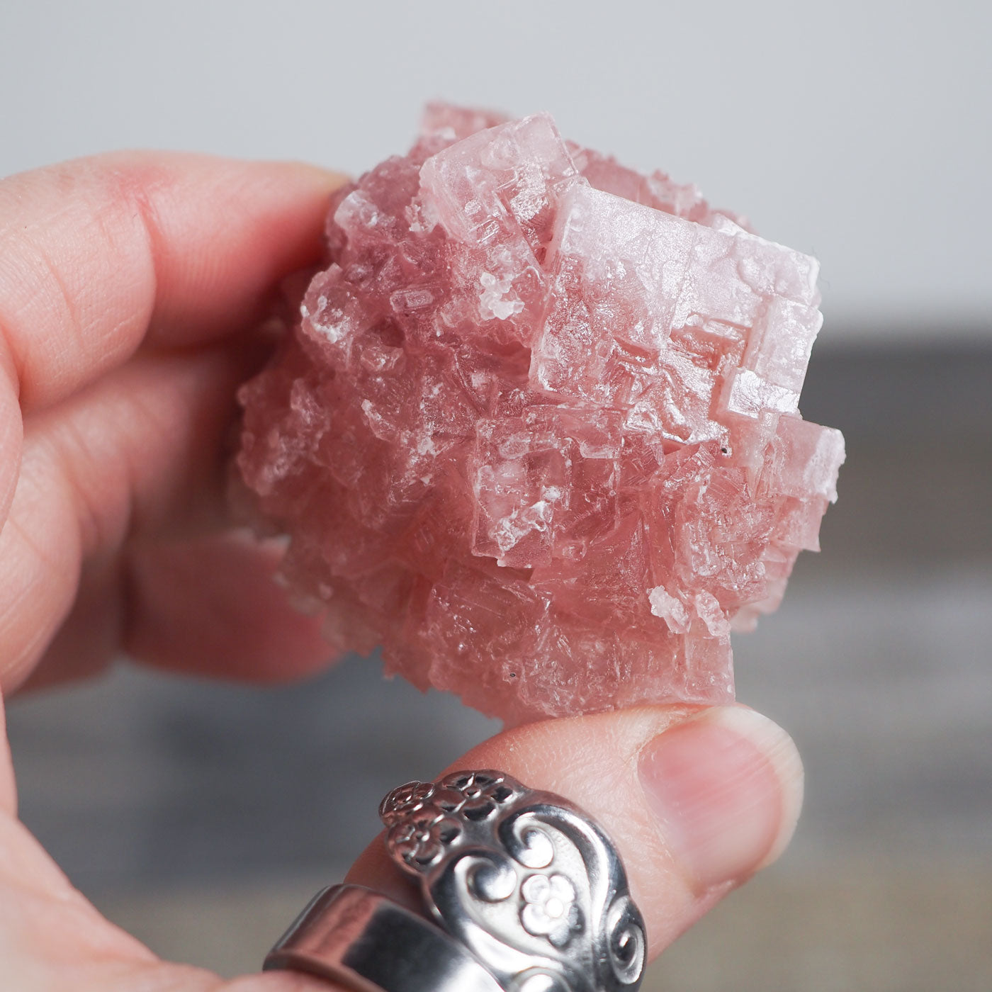 Searles Lake Pink Halite Cluster J