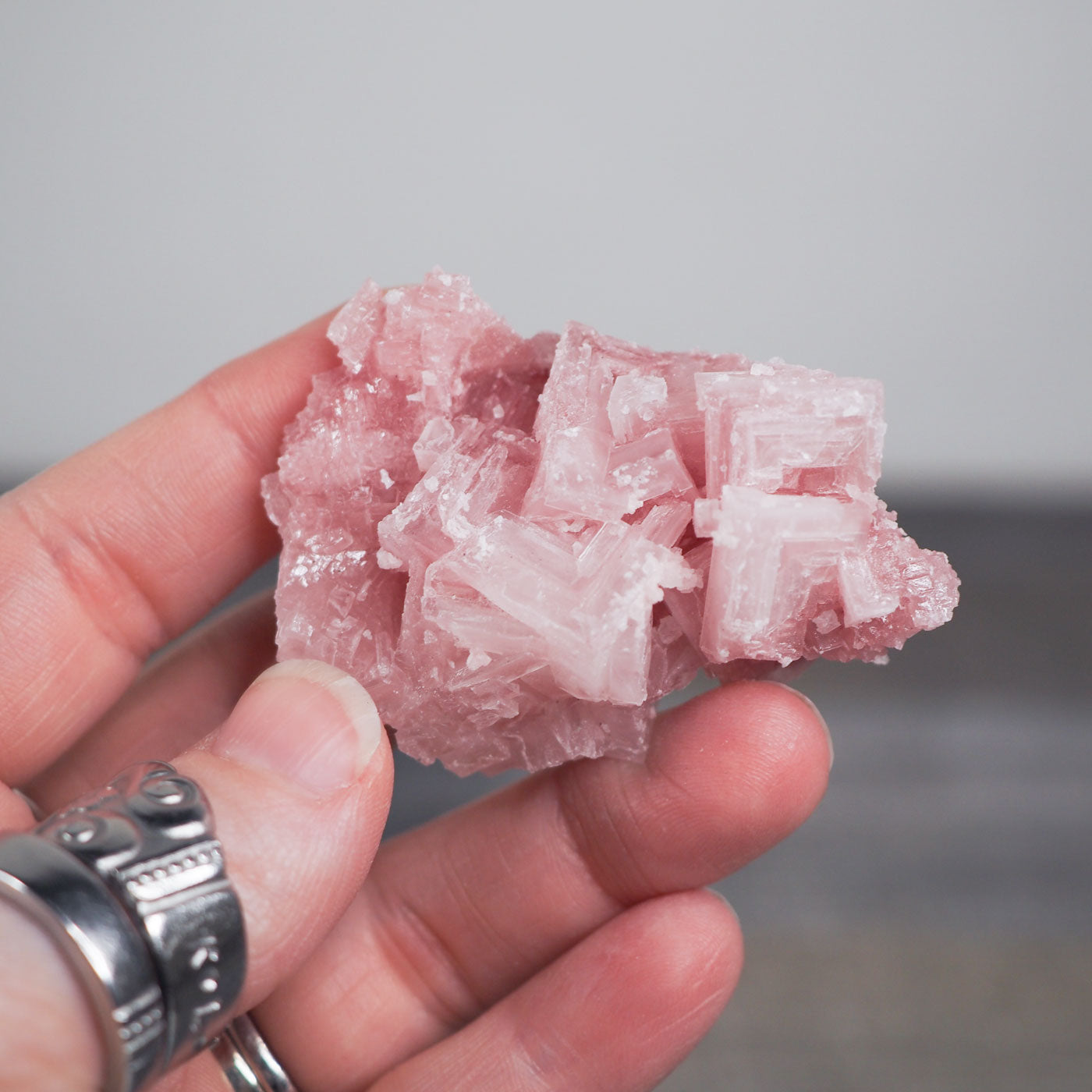 Searles Lake Pink Halite Cluster O