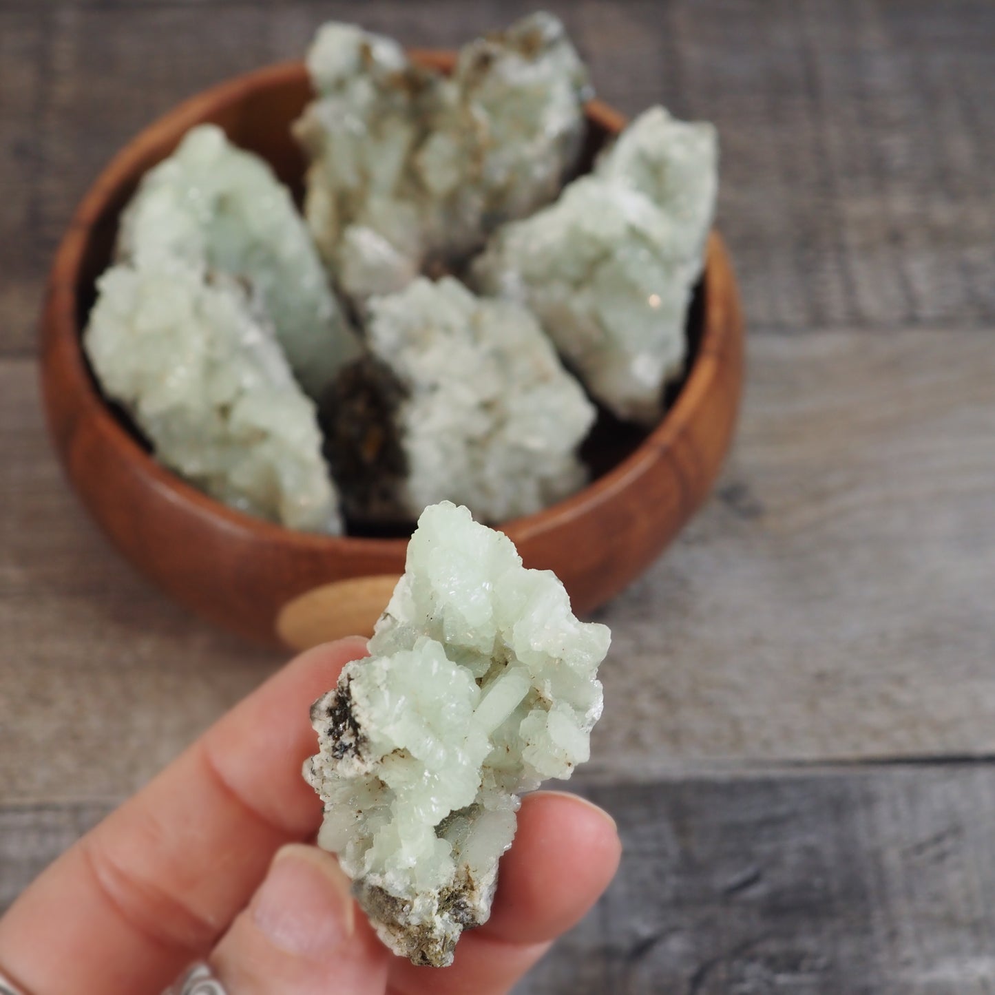 Prehnite Clusters from Morocco