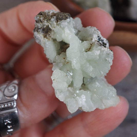 Prehnite Clusters from Morocco